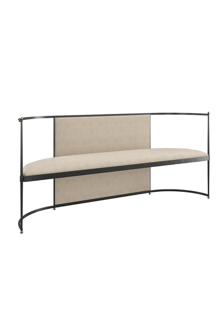 Metal Framed Wool Bench | Caracole Toulouse | Oroa.com