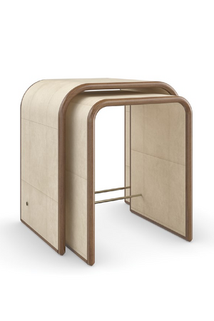   Ivory Parchment Nesting Tables (2) | Oroa.com