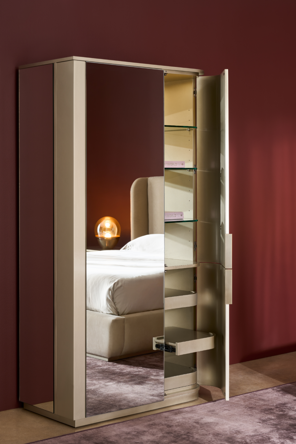 Silver Gloss Cabinet | Caracole Oblique | Oroa.com