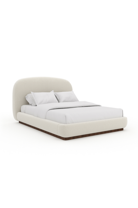 White Bouclé Bed | Caracole Botero | Oroa.com