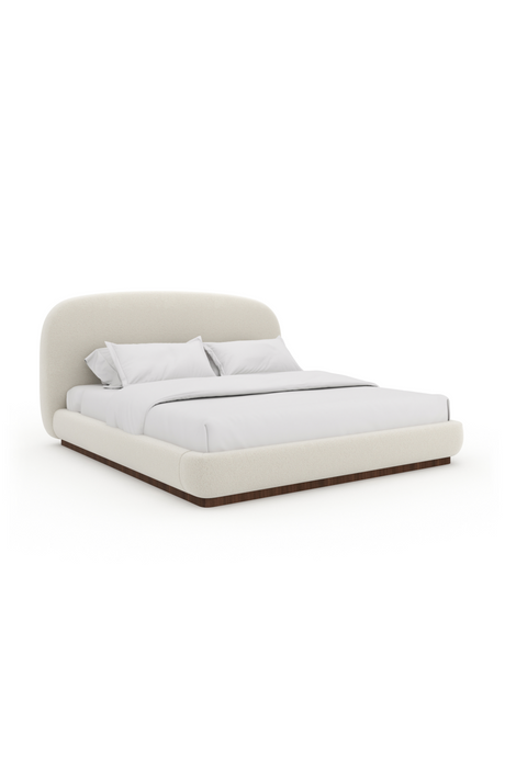 White Bouclé Bed | Caracole Botero | Oroa.com
