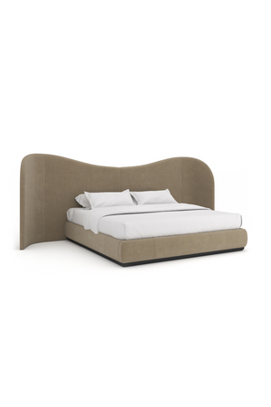 Taupe Velvet Bed | Caracole Clio | Oroa.com