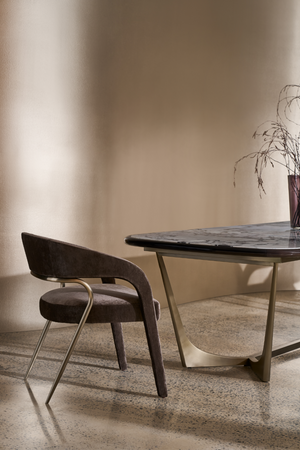 Glossy Stone Dining Table | Caracole Vena | Oroa.com