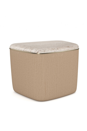 Ivory Bouclé Coffee Table | Caracole Serir | Oroa.com