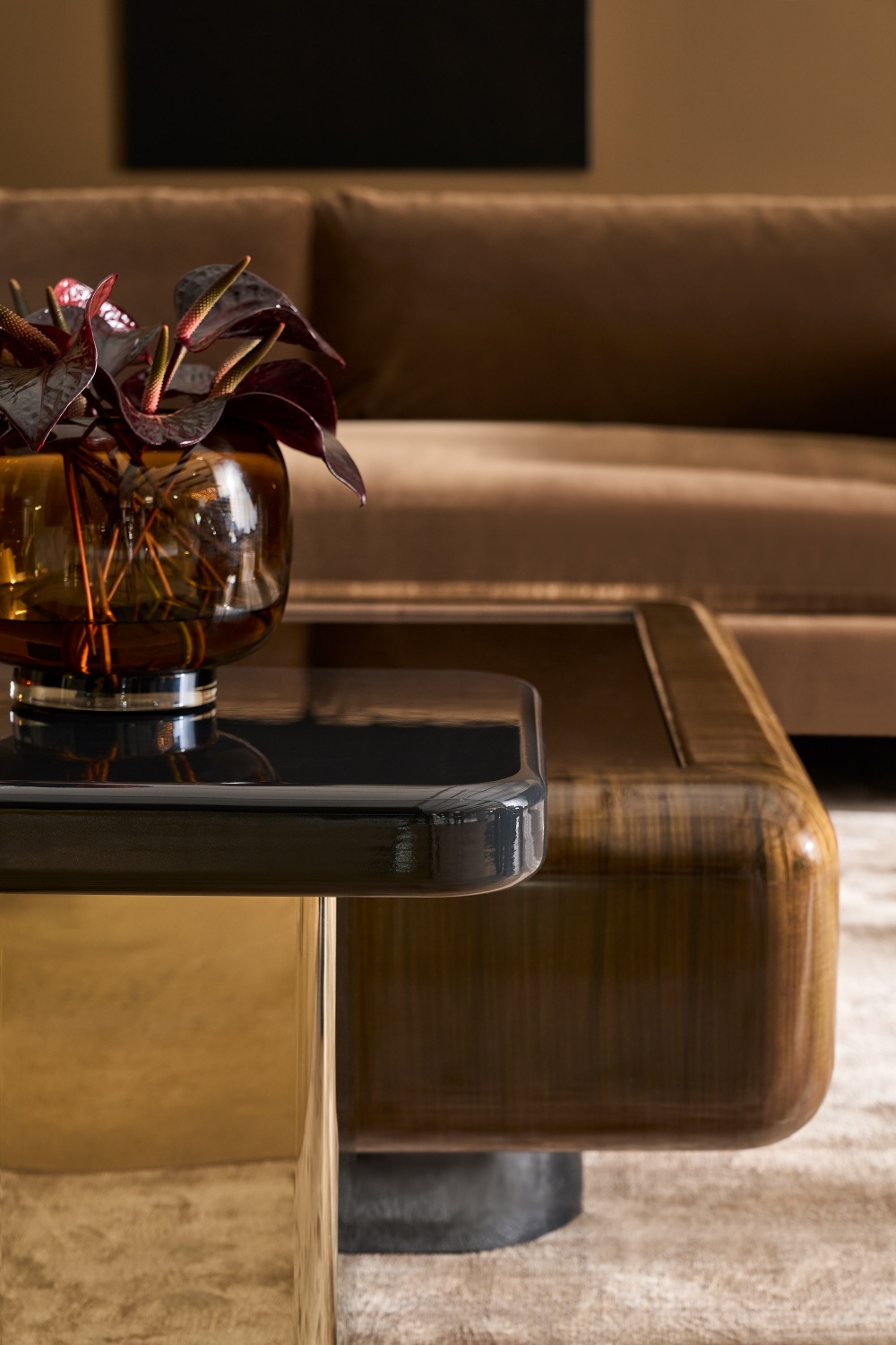 Glossy Square Accent Table | Caracole Gelee | Oroa.com