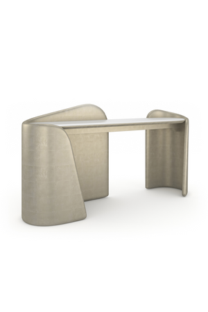 Oval Frosted Glass Console | Caracole Bauble | Oroa.com
