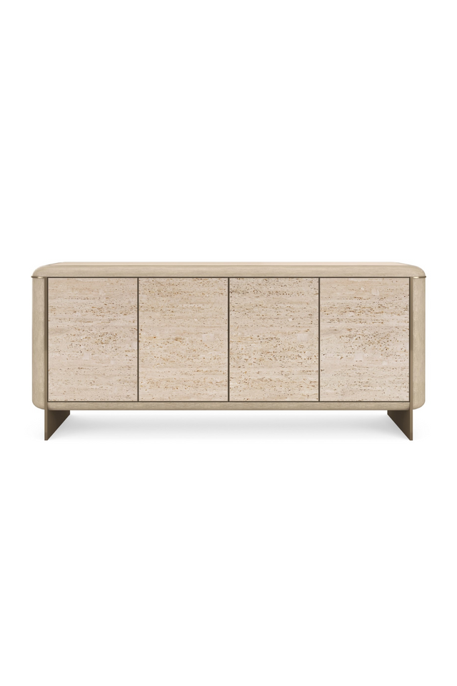 Travertine 4-Door Sideboard | Caracole Mojave | Oroa.com