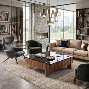   Square Walnut Cocktail Table | Oroa.com