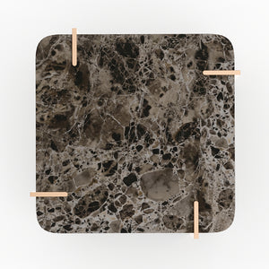   Smoked Walnut Square Side Table | Oroa.com