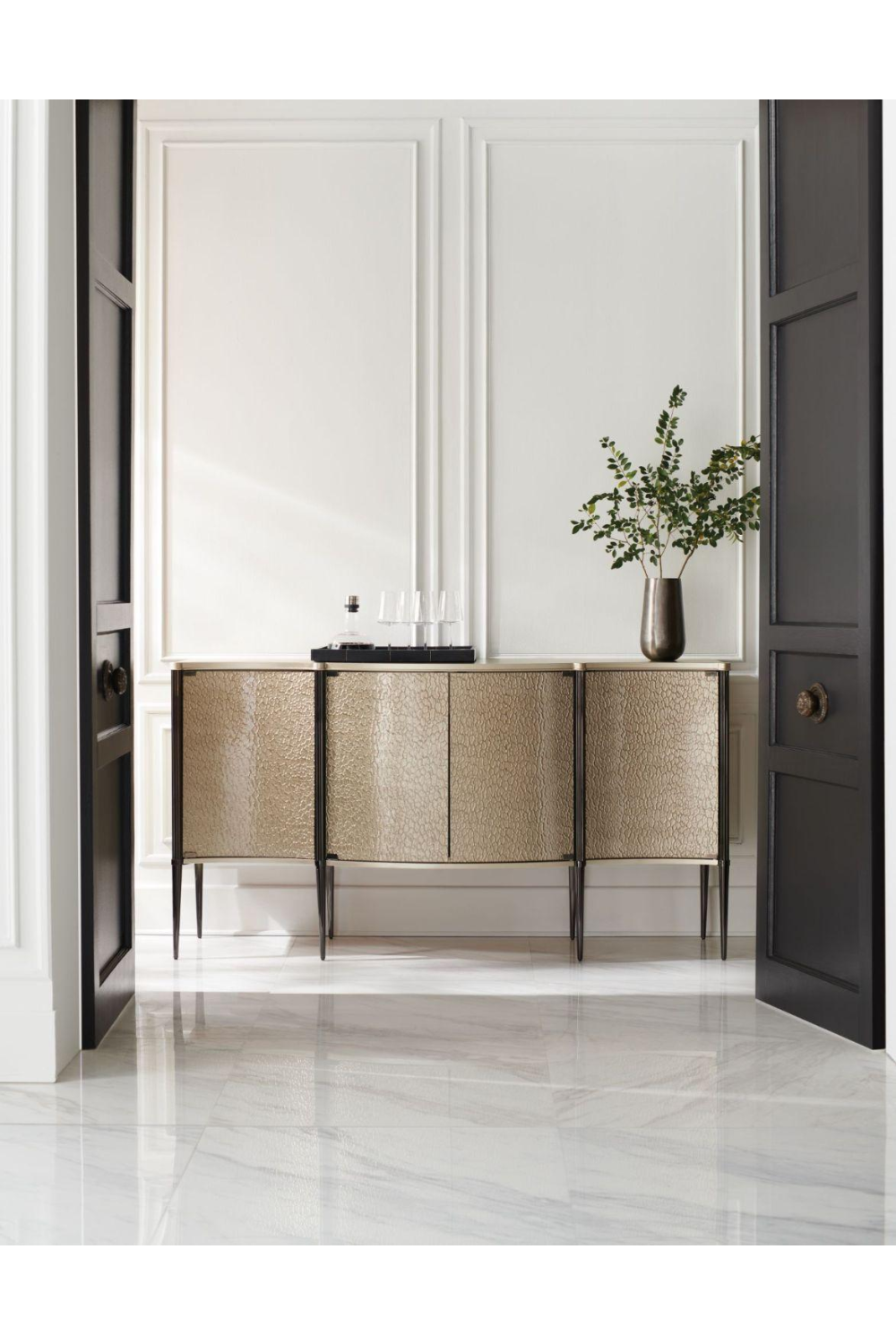 Curved Glass 4-Door Sideboard | Caracole A New Day | Oroa.com