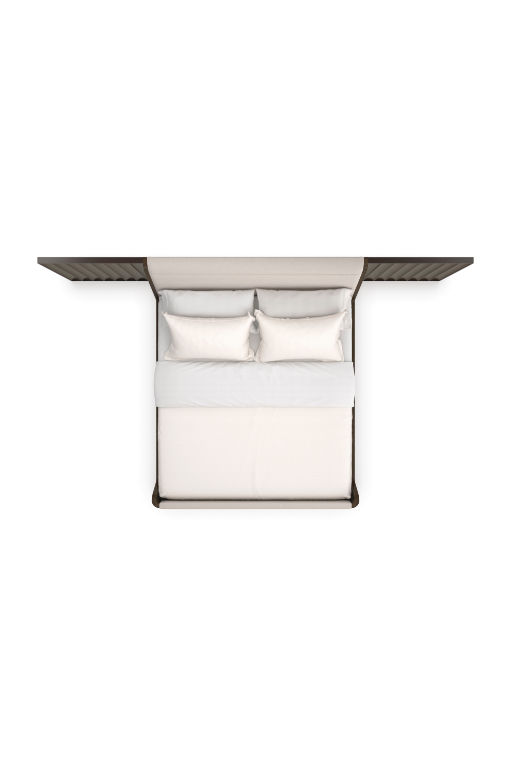 Dark Brown Modern Bed | Caracole Slow Wave | Oroa.com