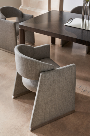 Gray Geometrical Dining Chair | Caracole Polish Off | Oroa.com
