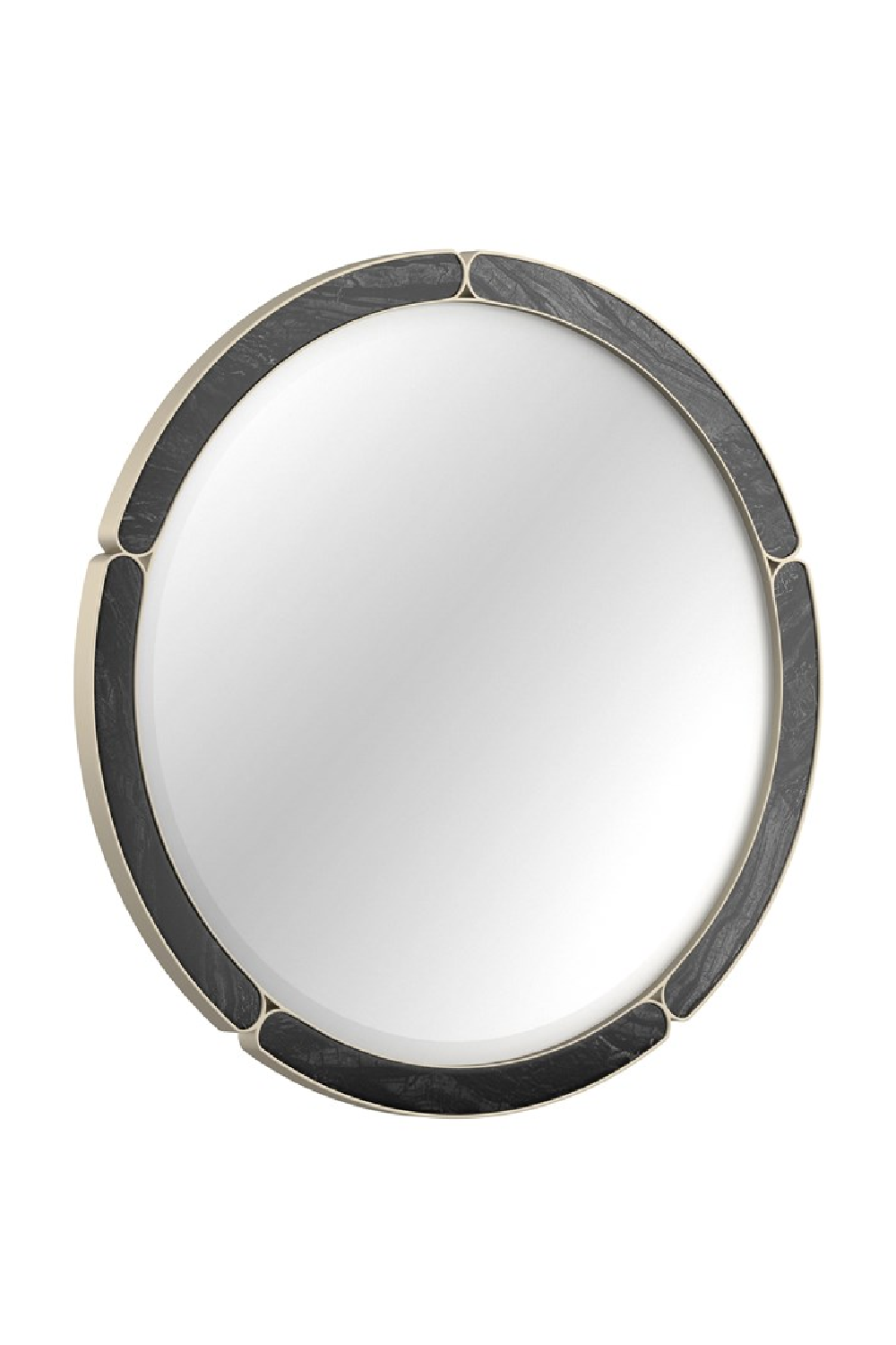 Black Stone Round Mirror | Caracole Cabochon | Oroa.com