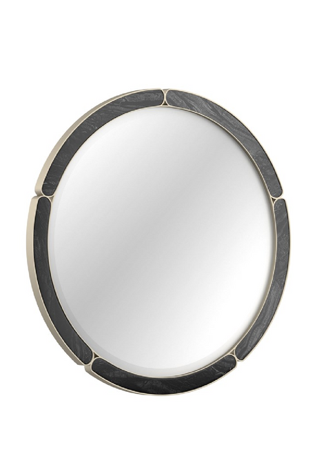Black Stone Round Mirror | Caracole Cabochon | Oroa.com