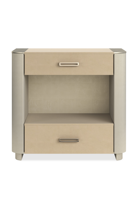 Fluted Sides 2-Drawer Nightstand L | Caracole Love-Ly! | Oroa.com