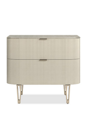 Birch Reeded 2-Drawer Nightstand | Caracole True Love | Oroa.com