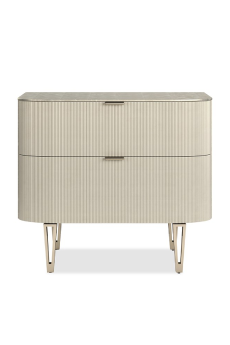 Birch Reeded 2-Drawer Nightstand | Caracole True Love | Oroa.com