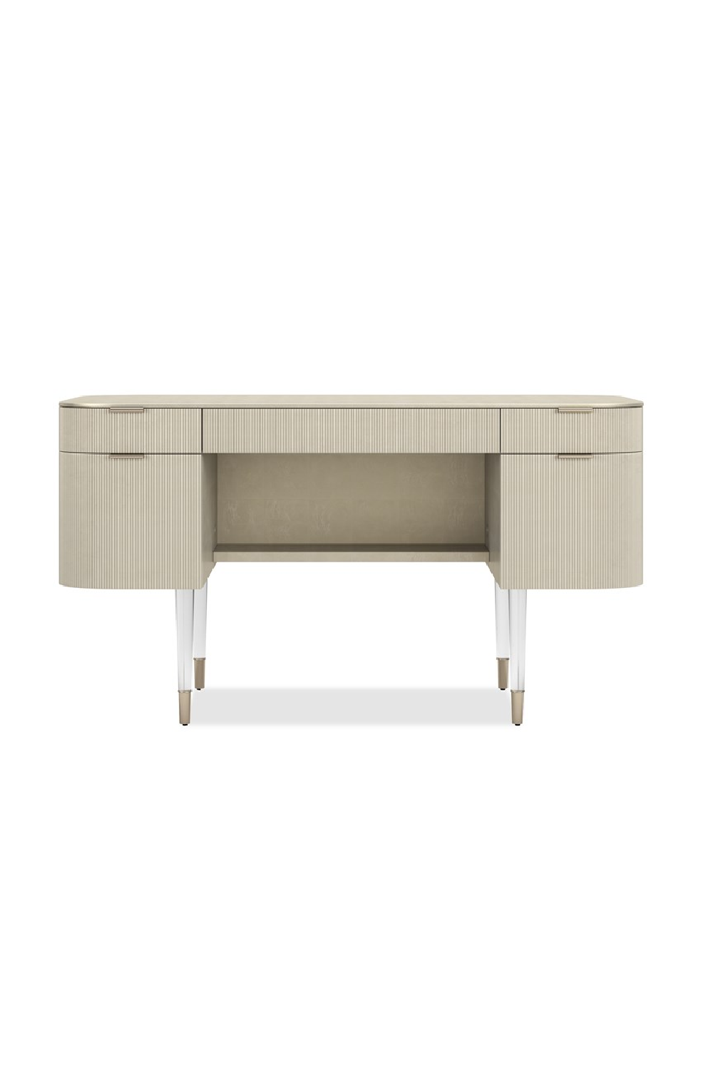 Ridged 2-Drawer Desk | Caracole Lady Love | Oroa.com