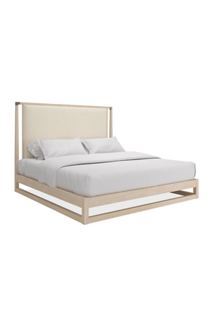 Sun-Drenched Oak Bed | Caracole Pinstripe | Oroa.com