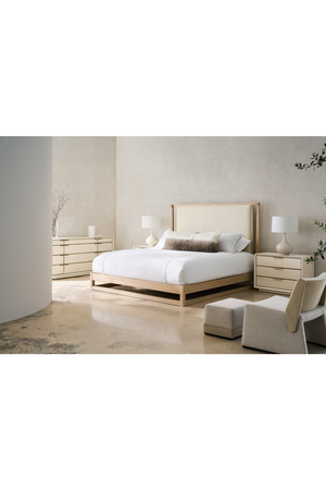 Sun-Drenched Oak Bed | Caracole Pinstripe | Oroa.com