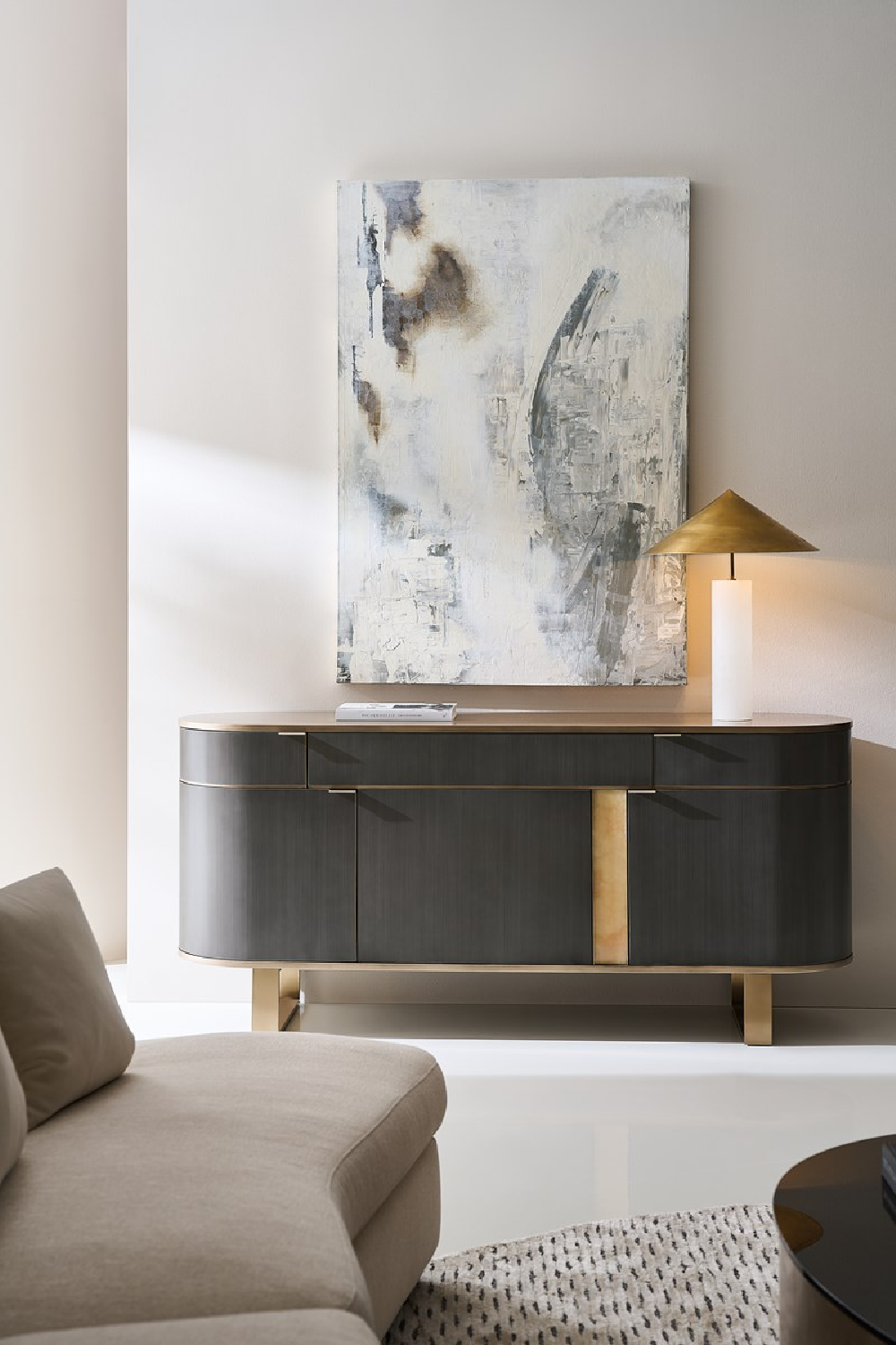 Gold Top 3-Door Sideboard | Caracole Piet | Oroa.com