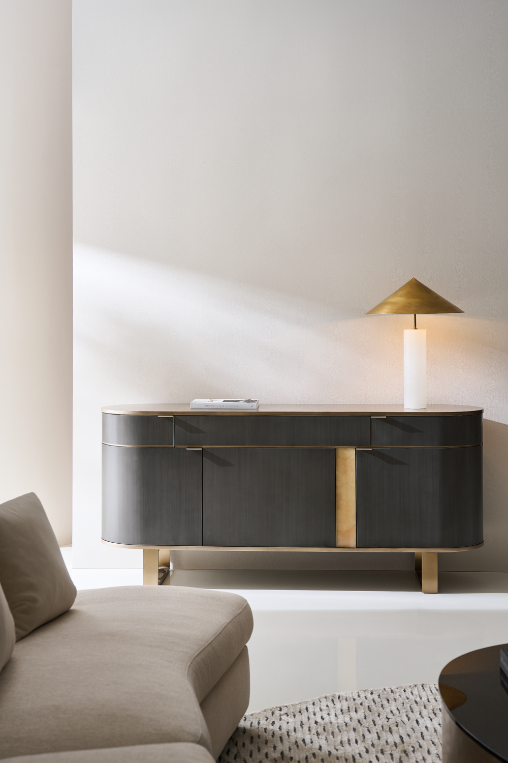 Gold Top 3-Door Sideboard | Caracole Piet | Oroa.com