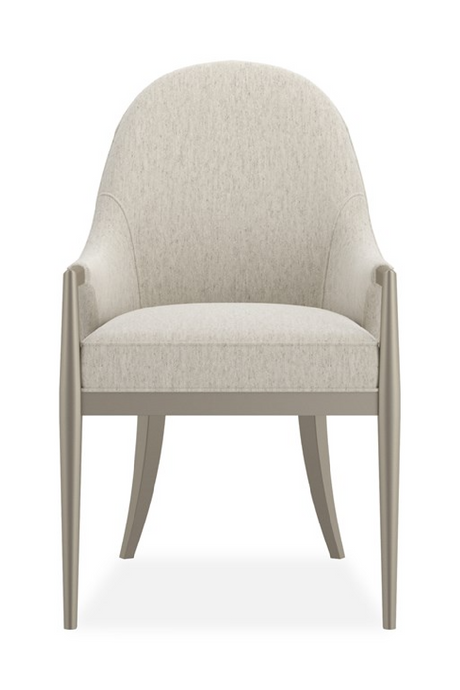 White Arched-Back Dining Armchair | Caracole Natural Choice | Oroa.com