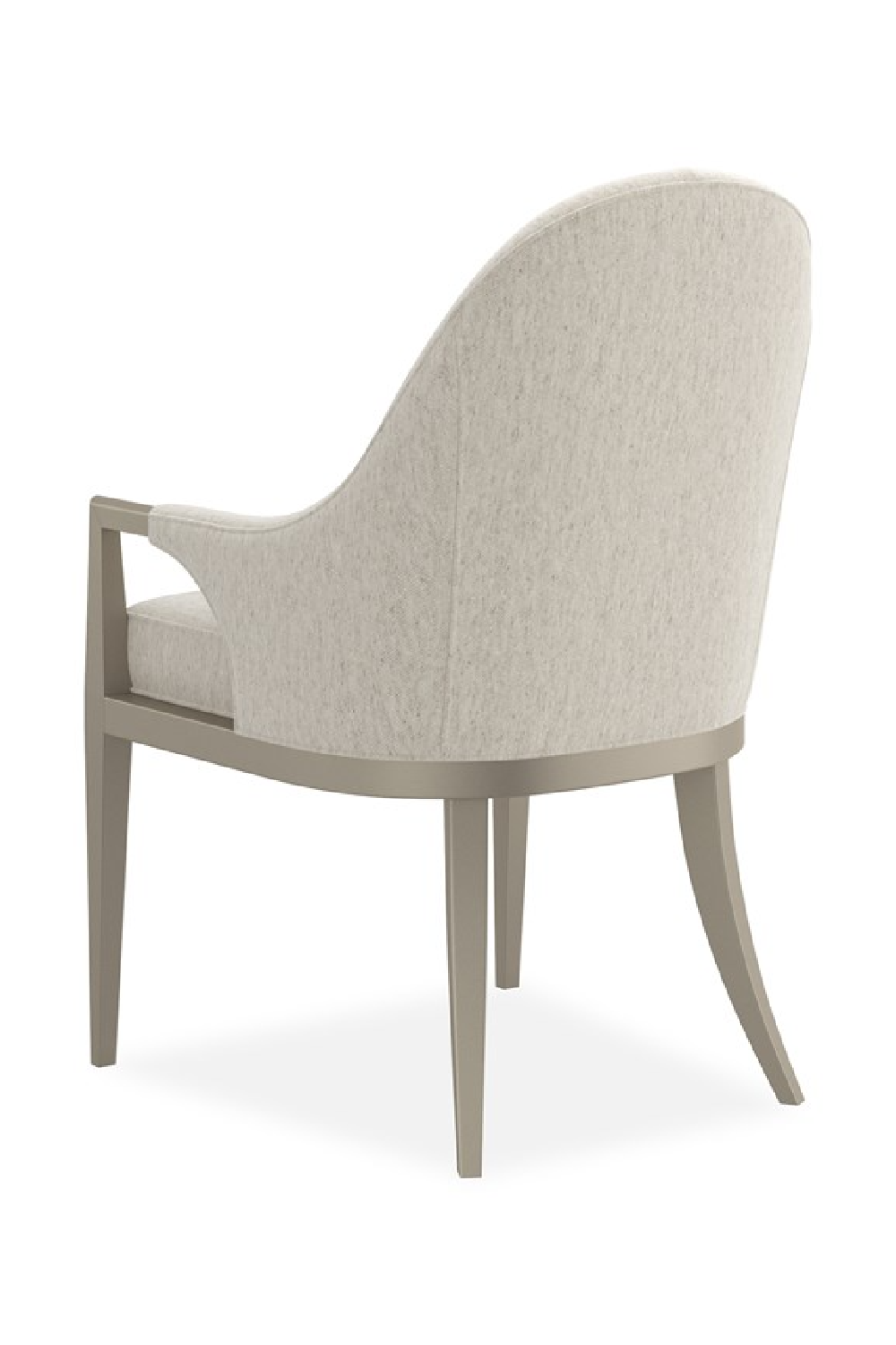 White Arched-Back Dining Armchair | Caracole Natural Choice | Oroa.com