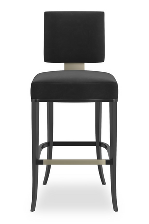Black Square-Back Bar Stool | Caracole Reserved Seating | Oroa.com