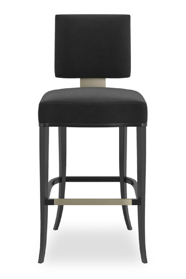 Black Square-Back Bar Stool | Caracole Reserved Seating | Oroa.com