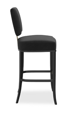 Black Square-Back Bar Stool | Caracole Reserved Seating | Oroa.com