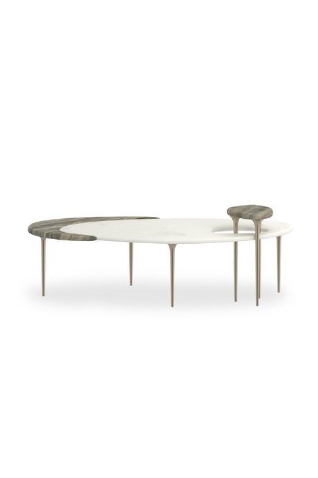 Oval Marble Modern Coffee Table | Caracole Resonance | Oroa.com