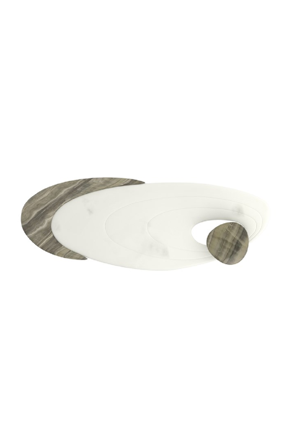 Oval Marble Modern Coffee Table | Caracole Resonance | Oroa.com