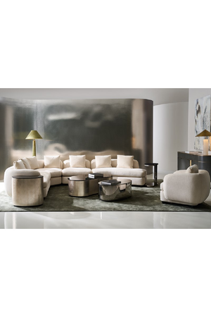  Bronze Metal Oval Coffee Table | Oroa.com