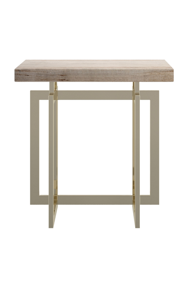 Geometrical Gold Base End Table | Caracole Wish You Were Here | Oroa.com