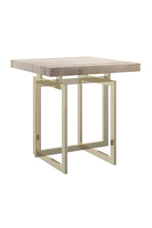 Geometrical Gold Base End Table | Caracole Wish You Were Here | Oroa.com