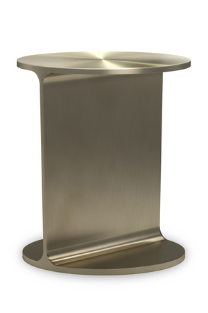 Brushed Gold Side Table | Caracole Rivet | Oroa.com