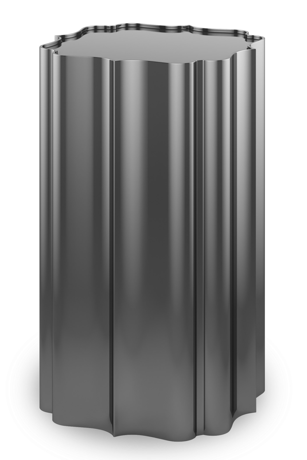 Scalloped Metallic Side Table | Caracole Good As Gold | Oroa.com