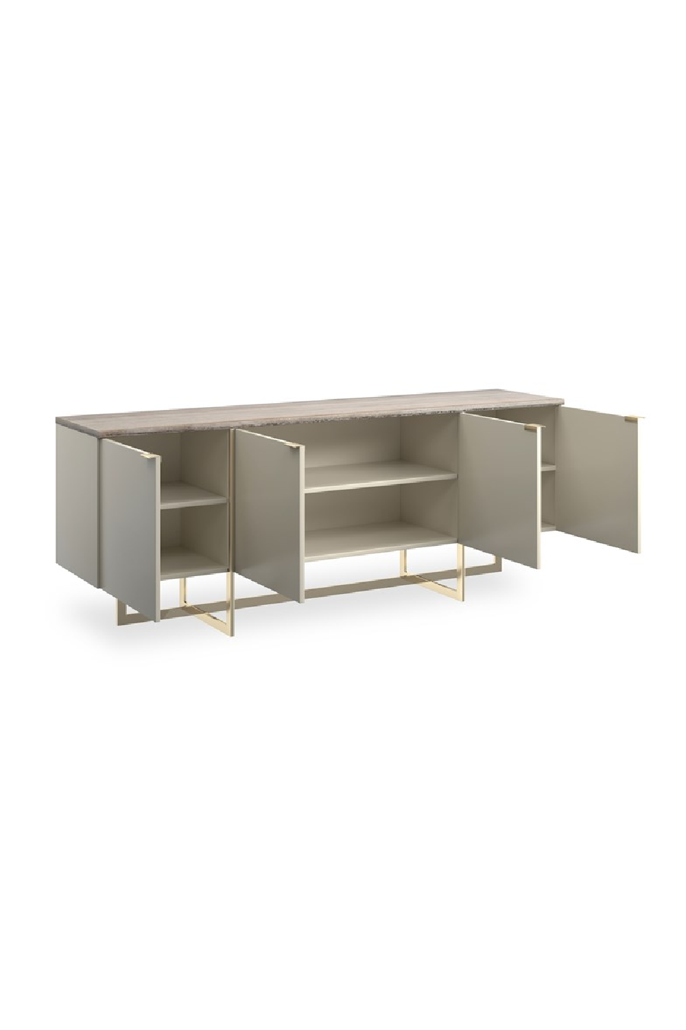 Cream 4-Door Media Unit | Caracole Wish You Were Here | Oroa.com