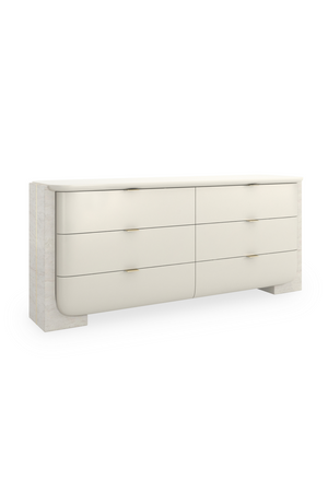 White 6-Drawer Dresser | Caracole Overlap | Oroa.com