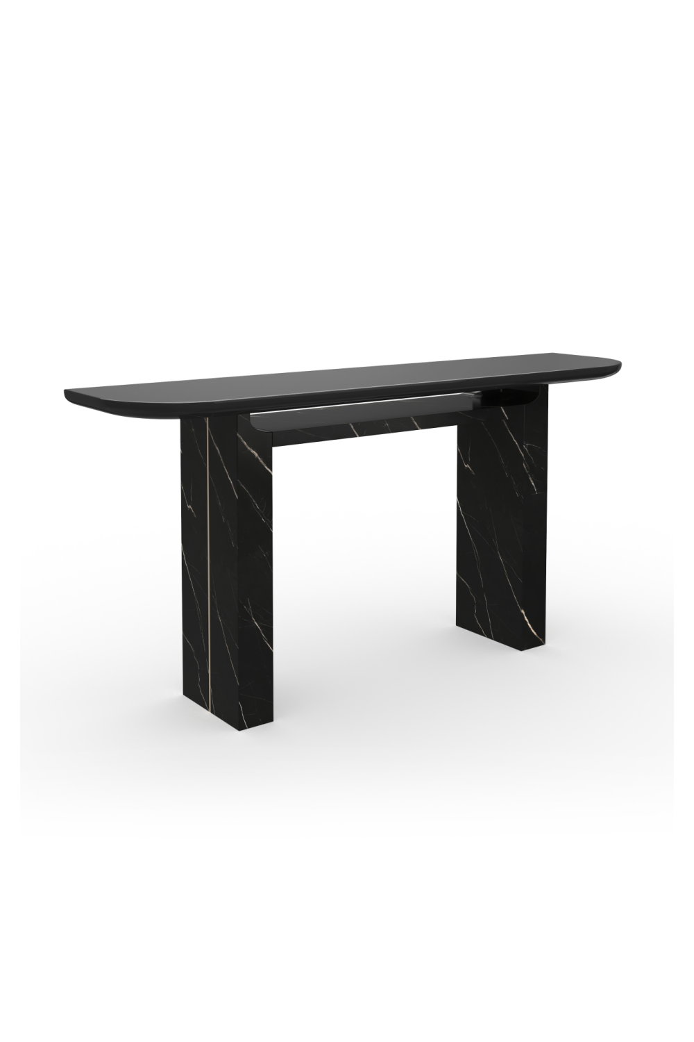   Black Stone Panel Console Table | Oroa.com