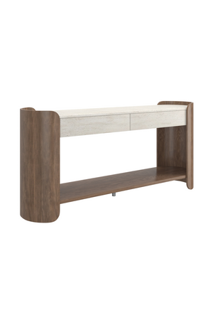 Travertine 2-Drawer Console Table | Caracole Fleur | Oroa.com