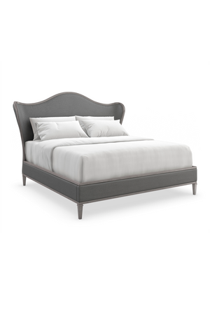 Gray Camelback Upholstered Bed | Caracole Bedtime Beauty | Oroa.com