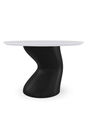 Wavy Black Base Dining Table | Caracole Jose | Oroa.com