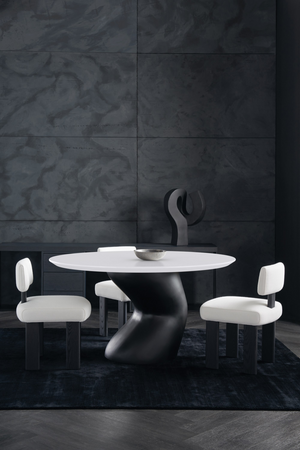 Wavy Black Base Dining Table | Caracole Jose | Oroa.com