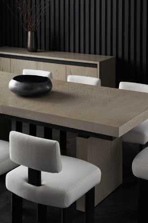 White Linen Modern Dining Chair | Caracole Perry | Oroa.com