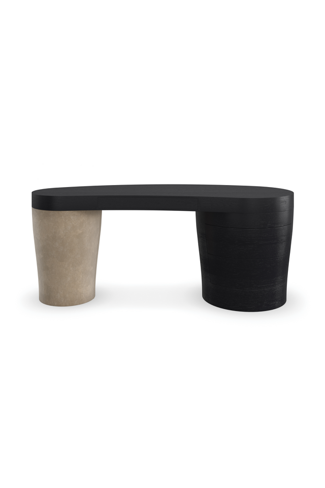 Suede Leg 3-Drawer Desk | Caracole Gus | Oroa.com