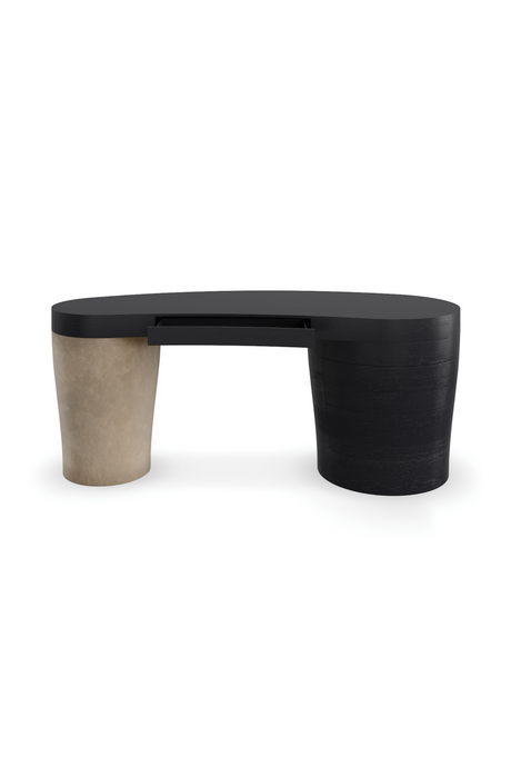 Suede Leg 3-Drawer Desk | Caracole Gus | Oroa.com
