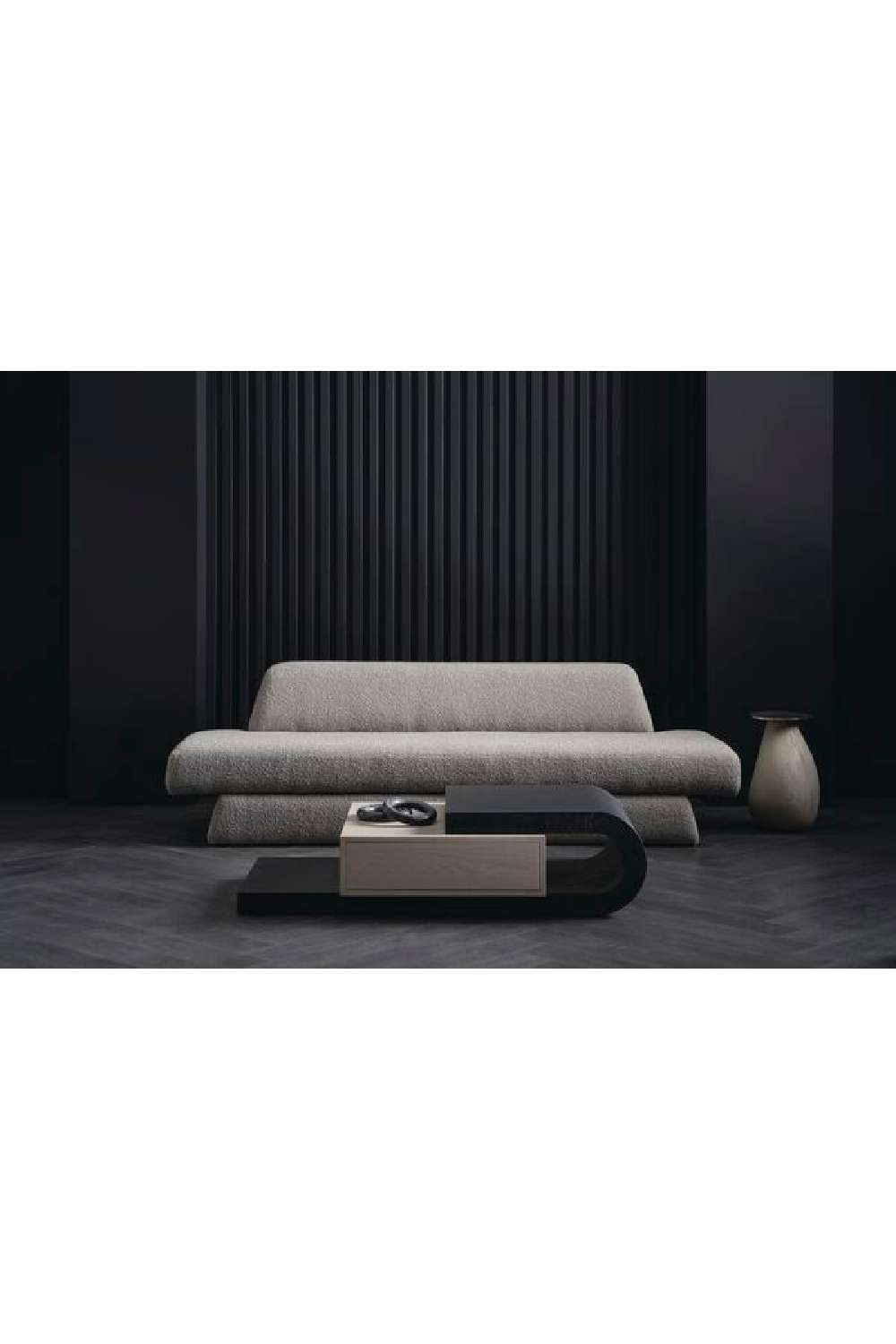 Gray Geometric Sofa | Caracole Nova