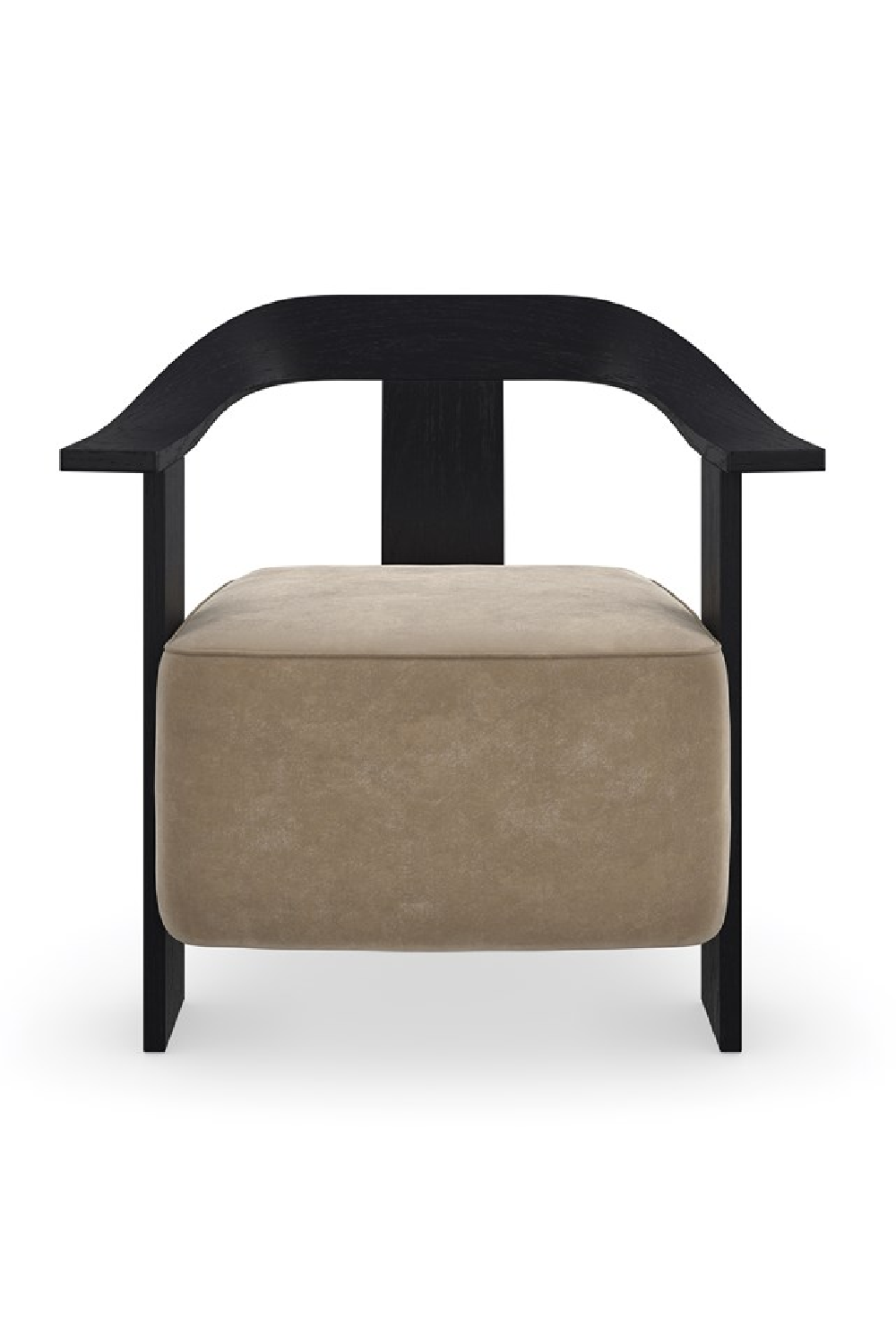 Brown Suede Seat Accent Chair | Caracole Luca | Oroa.com